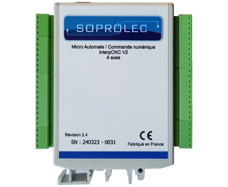 Module 4 axes SOPROLEC InterpCNC V2.4 USB/RS485 DIN