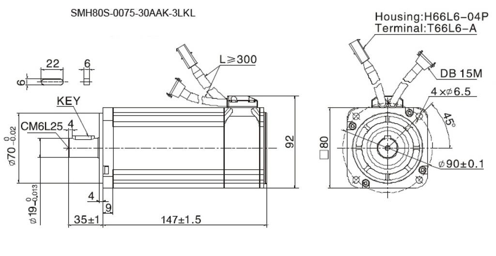 Servomoteur brushless AC Kinco 80mm – 750W - Série 2