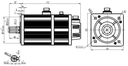 Moteur brushless Leadshine 1800W - 380VAC - 11.5Nm