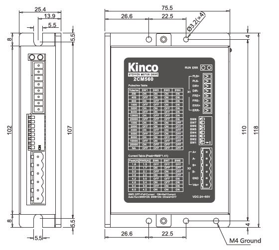 Driver pas à pas numérique Kinco 50V / 6A