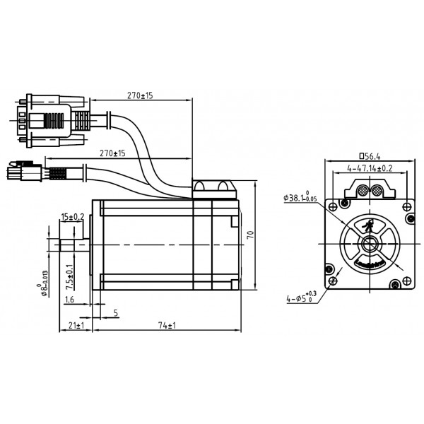 Servomoteur Hybride 1.3 Nm - Nema 23