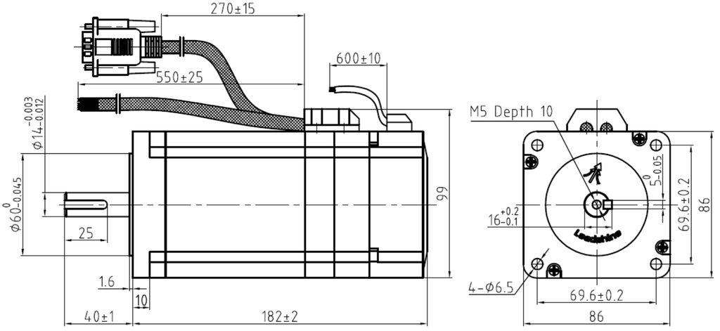 Servomoteur Hybride 8.5 Nm - Nema 34 - avec Frein