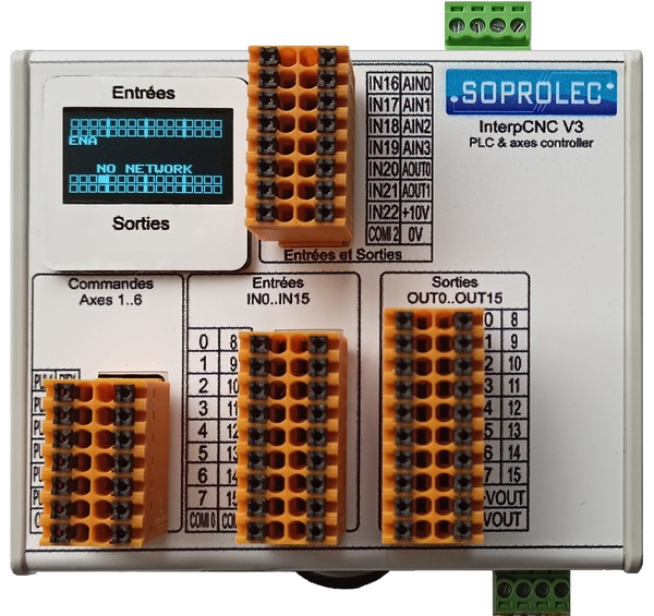 CNC-PLC 6 axes SOPROLEC InterpCNC V3 USB / RS485 / Ethernet