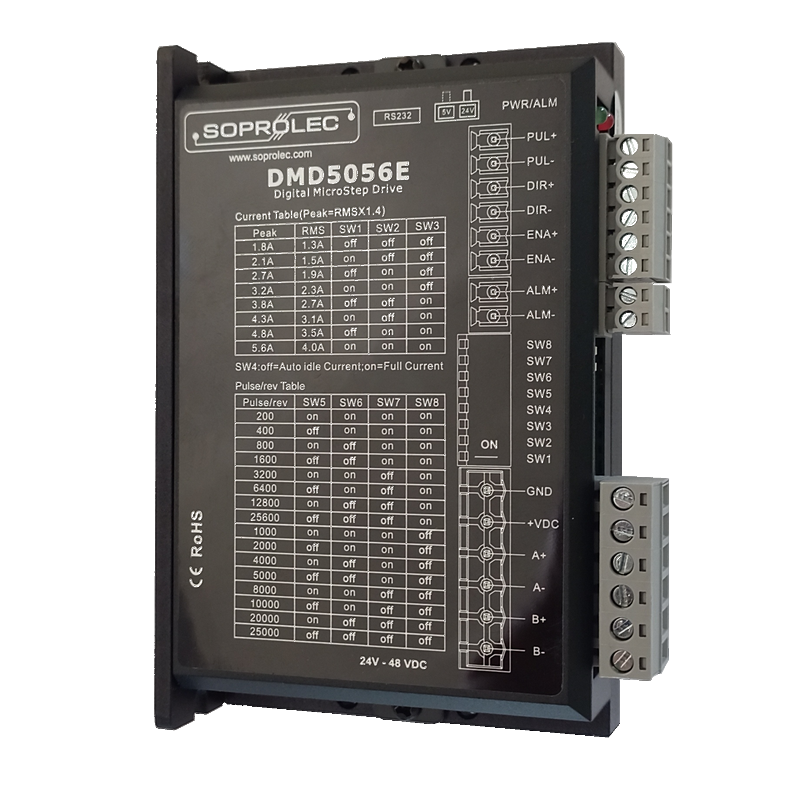 Driver pas à pas numérique SOPROLEC standard – 48V / 5.6A