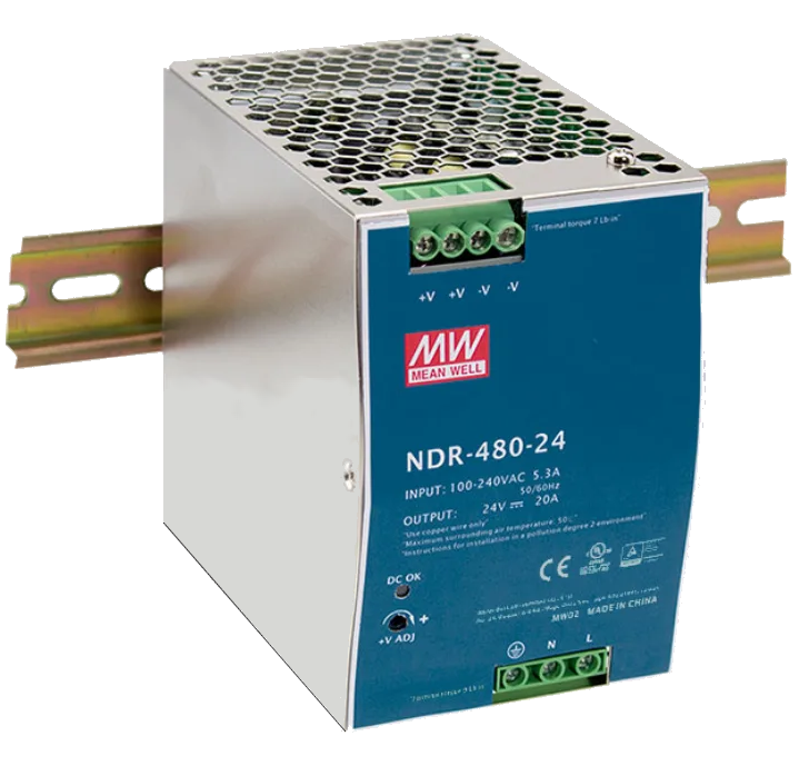 Meanwell 24V 480W DIN rail power supply