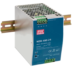 [NDR-480-24] Meanwell 24V 480W DIN rail power supply