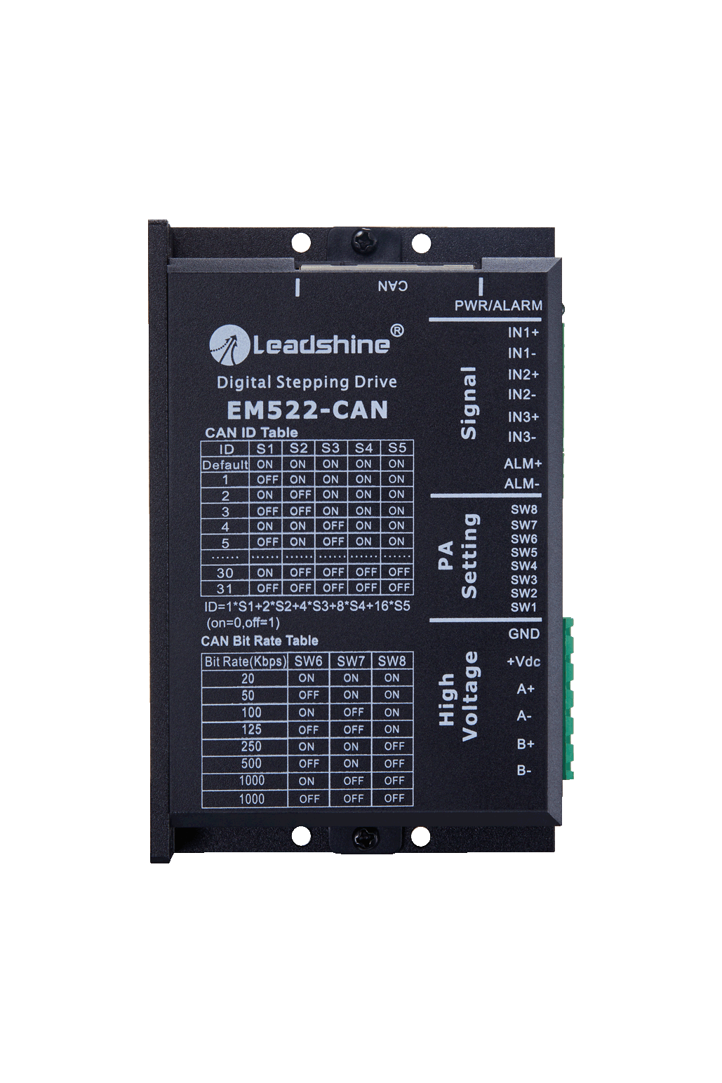 [EM522-CAN] CANopen digital stepper driver - 50V 4.2A Leadshine
